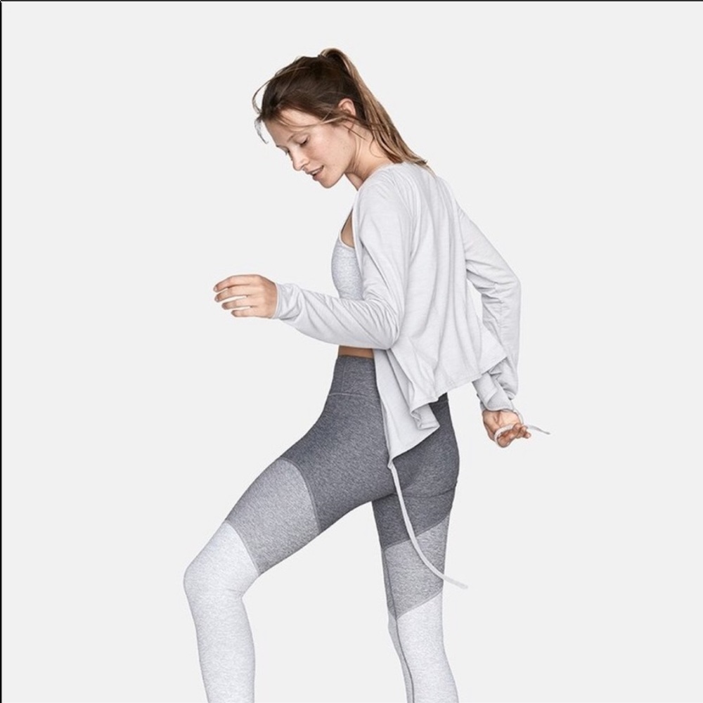Outdoor voices merino wool plié wrap top
